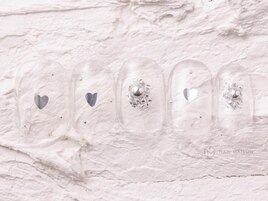 クリアスタッズハート銀箔￥4800