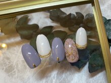 こはるびより/ミラーお花ネイル