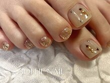 ソレイユネイル(soleil nail)/秋冬親指アート【リッチ】