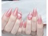 【限定】大人気チークネイル&パーツ2個付き　6580→4980