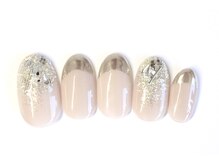 ネイルサロン アテナ(Athena)/持ち込みアート/ミラーフレンチ