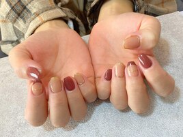 ニュアンスネイル　ミラーネイル