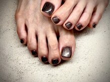 ヌル ネイル 堀江(NURU NAIL HORIE)/大人カラーマグネットネイル☆