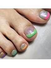 セクションプラス 吉祥寺(SECTION+)/フットカラフルフレンチネイル