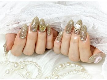 ゴールドフラッシュネイル