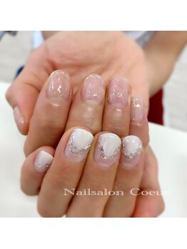 ネイルサロン クール(Nailsalon Coeur)/ニュアンス クリア ワイヤー