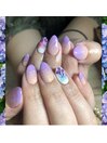 紫陽花ネイル
