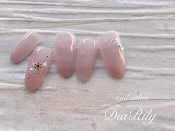 ディアリリー(Dia Rily)/キラキラ雪の結晶ネイル