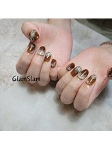 グラムスラム 福島店(GLAMSLAM)/カフェラテネイル♪