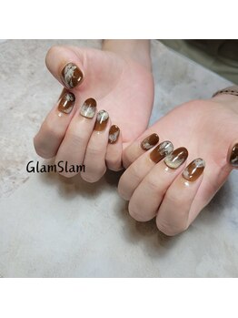 グラムスラム 福島店(GLAMSLAM)/カフェラテネイル♪