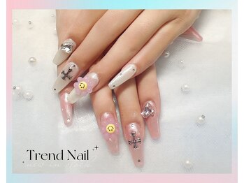 トレンドネイルスタジオ(Trend Nail Studio)/ワンカラーの長さ出し+乗せ放題