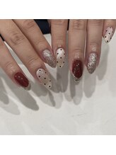 ネイルスミス(Nailsmith)/ボルドー x ドット