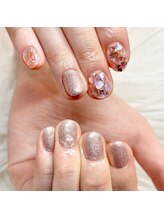 マイオティック ネイル(miotic nail)/ハートホロ埋め込みネイル