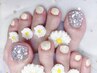 【他店オフ無料】持込OK★フットネイル アート/パーツ付け放題160分8980円