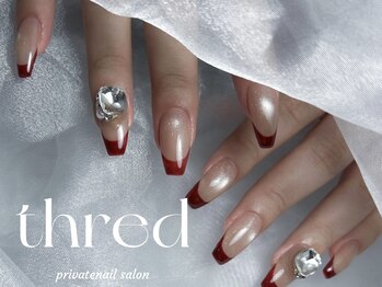 スレッドネイル(THRED nail)の写真/【定額デザインコースあり】毎月変わるデザインで飽きずにネイルが楽しめる！迷った方はこちらがオススメ◎