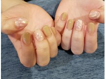 ネイルサロン リスタ(Rista)/ぷっくりオーロラ　ワンカラー