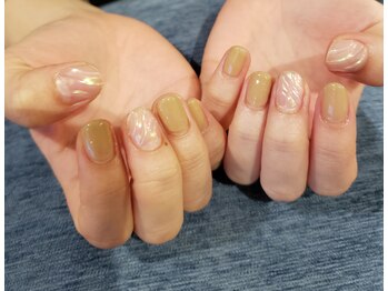 ネイルサロン リスタ(Rista)/ぷっくりオーロラ ワンカラー