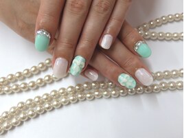 ティファニーブルー 白リボン3D