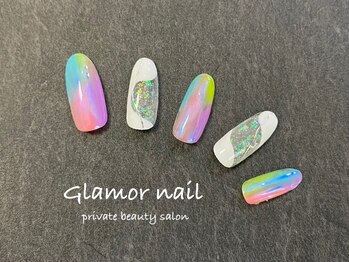 グラマーネイル(Glamor nail)/カラフル×オーロラ