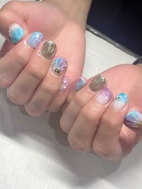 夏ネイル♪持ち込みデザイン