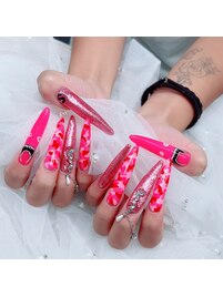 ギャル系エイプネイル