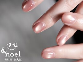 ホワイト桃色マグネットネイル