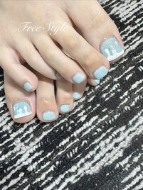☆パステルブルーの垂れフット☆