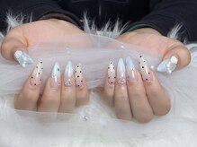 サリーネイルラボ(Sully Nail Lab)/水色・ドットネイル