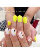 ネイルサロン クール(Nailsalon Coeur)/ネオンカラー　スポーティー