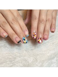 塗りかけネイル