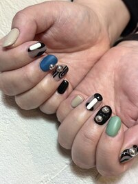 個性派ネイルも人気！