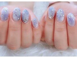 雪の結晶ネイル