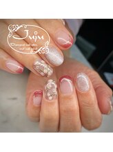 ジュジュ(Juju)/スタバ桜タンブラー柄ネイル