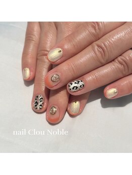ネイルクルーノーヴル(nail Clou Noble)/マグネット×レオパード
