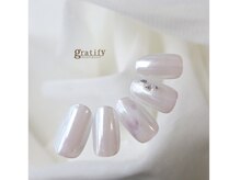 グラティフィー 梅田店(gratify)/上品パールホワイトネイル
