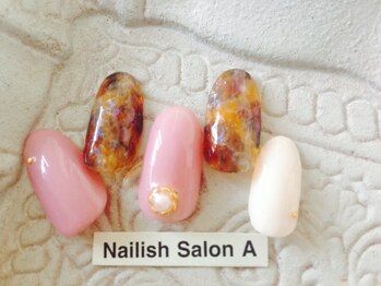 ネイリッシュサロン エー(Nailish Salon A)/2016秋ネイル/べっこうネイル