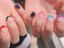 バーロ ビューティールーム(Balo Beauty Room)/カラフルフレンチ　三軒茶屋