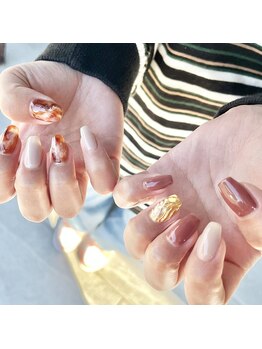 モノクローム 中泉店(Monochrome)/カフェラテnail