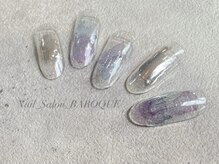ネイルサロン バロック(Nail Salon BAROQUE)/インク×ミラーデザインネイル