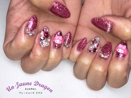 【自爪ネイル】ピンクキラキラ