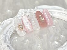 ネイルサロン北野坂/優雅な☆ぷっくりフラワーネイル