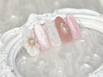 ネイルサロン北野坂/優雅な☆ぷっくりフラワーネイル