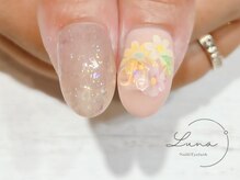 ネイルアンドまつ毛エクステ ルーナ イオン相模原店/アシンメトリーネイル