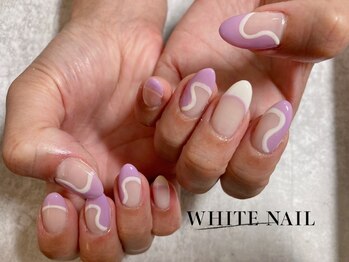 ホワイトネイル 武蔵小杉店(WHITE NAIL)/ちぐはぐフレンチ