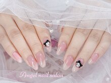 エンジェルネイルサロン(Angel nail salon)/くすみピンクマグXリボンハート