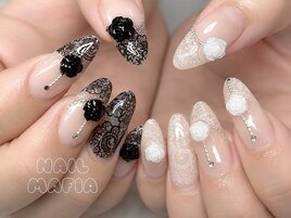 透明/レースネイル