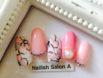 ネイリッシュサロン エー(Nailish Salon A)/2016秋ネイル/フラワーネイル