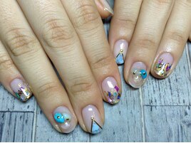 クリア夏ネイル