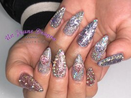 【ロングネイル】キラキラネイル