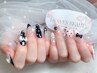 【チップ長さだし10本】アートヤリ+パーツ6本~8本付け放題120分¥10900